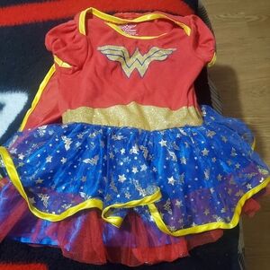 Wonder Woman Kids Costume - Red, Blue, and Gold - 12 Month